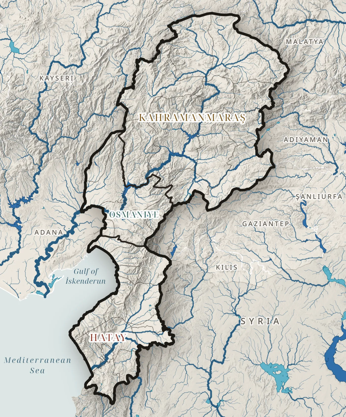 River network of TR63 by stream order
