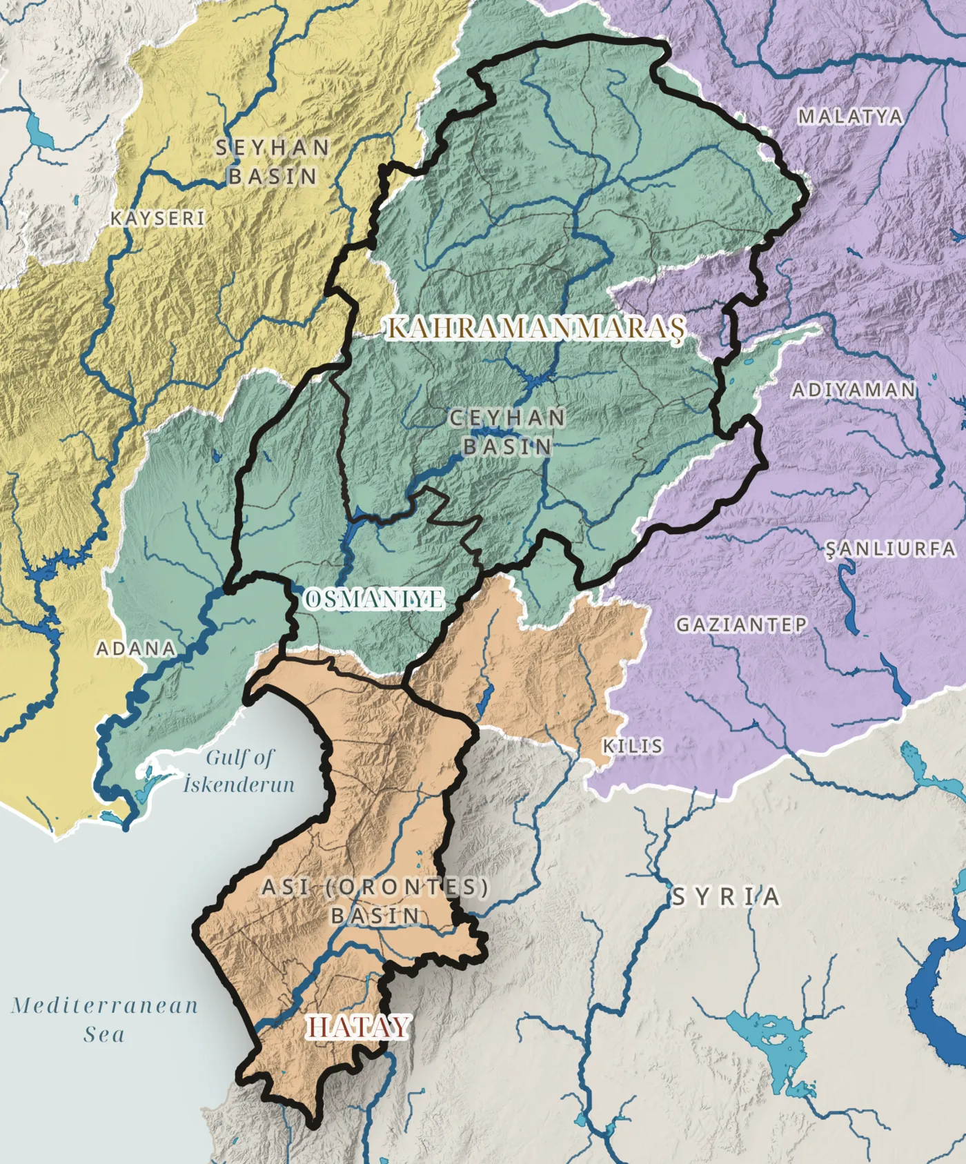 Official river basins