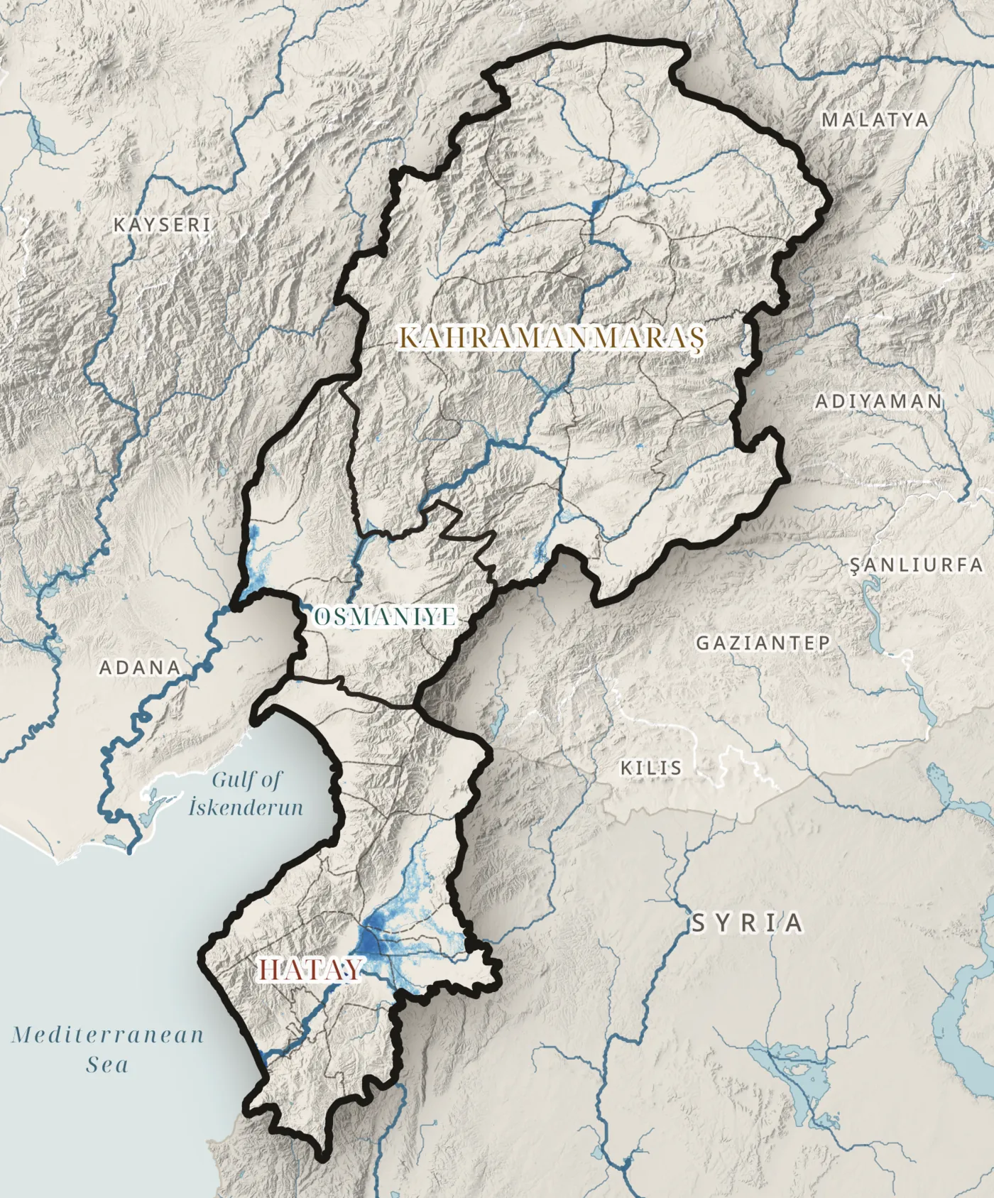 Water depth in a 1-in-100-year flood