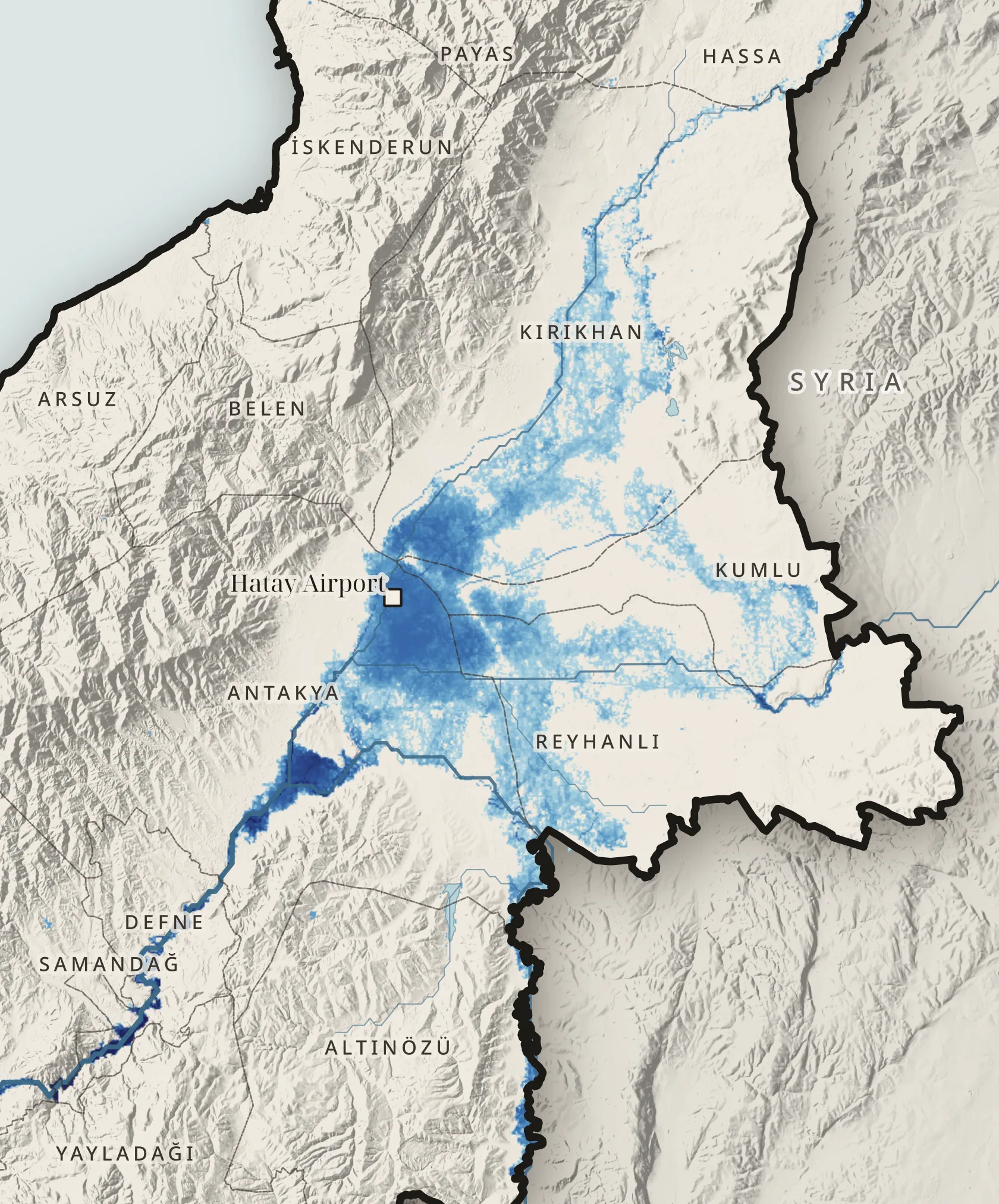 Amik Plain flood depth